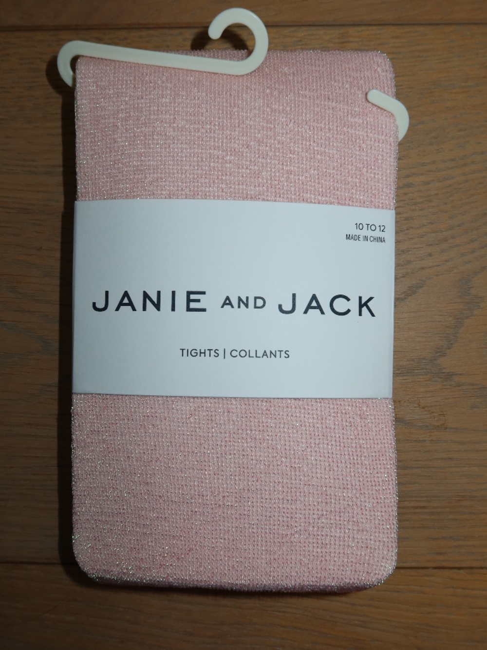 Janie and Jack Pink Sparkle Tights Girls Size 10-12